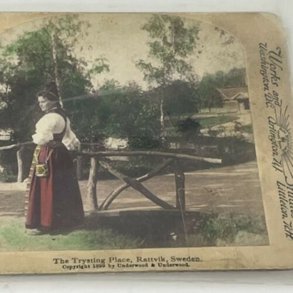 12‎ Antique Vintage StereoView Photo Card 7"x3.5" Rome Jesus Boston Sweden - Picture 7 of 12